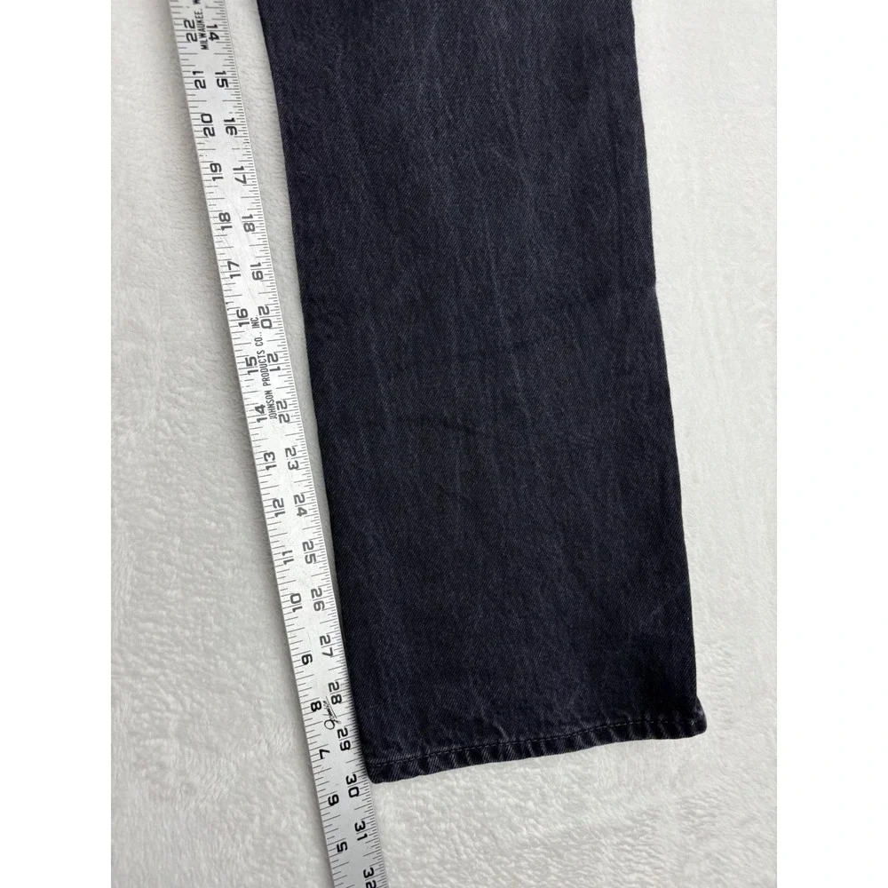 Levis 501 Mens 34x30 Jeans Fuzzy Black Washed Denim Grungy Fades